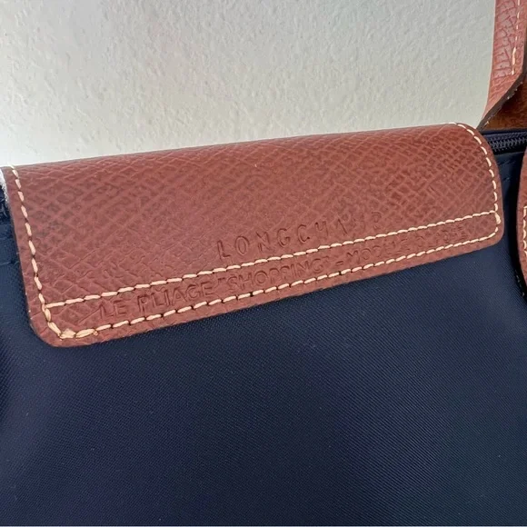 Longchamp Le Pliage Original Large Nylon Tote Bag in Navy Blue, New Without Tag - Picture 7 of 10